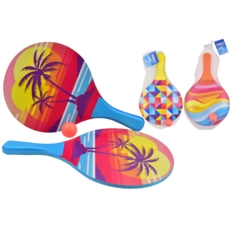 BAT & BALL SET,Beach Bat H/pk 3 Assorted