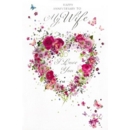 ANNIVERSARY CARDS,Wife 6's Heart Wreath