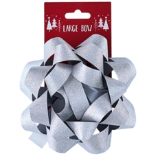 BOW,Luxury Silver Glitter 15cm I/cd