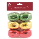 RIBBON COP,Gold/Green & Red 5's H/pk