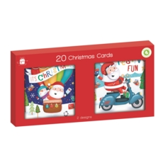 BOXED CARDS,Mini Square Cute 4 Assorted 20's CDU