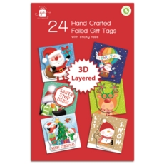 XMAS TAGS,Novelty Handmade 24's (Was 1.49)