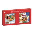 BOXED CARDS,Mini Square Santa & Penguin 20's CDU