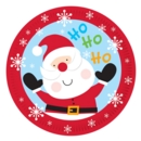 XMAS PAPER PLATES, Santa & Friends 23cm 6's