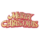 CAKE DECORATION, MERRY CHRISTMAS 76mm Motto