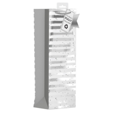 GIFT BAG,Silver Celebration Stars (Bottle)