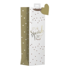 GIFT BAG, It's A Special Day Hearts & Bunting Design Bottle