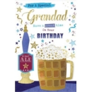 BIRTHDAY CARDS,6's Grandad Beer & Star's