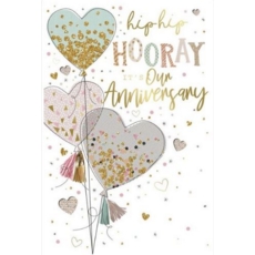 ANNIVERSARY CARDS,Our  6's Heart's & Balloons