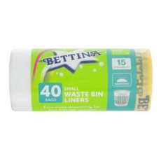 BIN LINER,On Roll 40's 15Ltr Lemon Fresh Drawstring