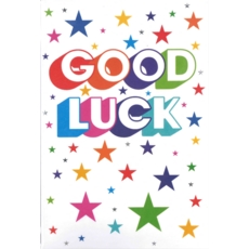 GOOD LUCK CARDS, 6's Text & Stars
