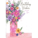BIRTHDAY CARDS,6's Floral Vase
