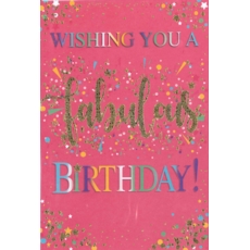 BIRTHDAY CARDS,6's Gold Glitter Text