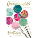 BIRTHDAY CARD, 6's Granddaughter Balloons