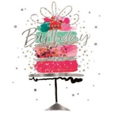 BIRTHDAY CARD, Shimmer Cake