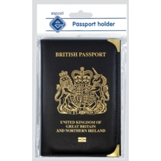 PASSPORT HOLDER,GB&NI PVC Black H/pk