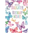 BIRTHDAY CARDS,Daughter 6's Butterflies, Floral