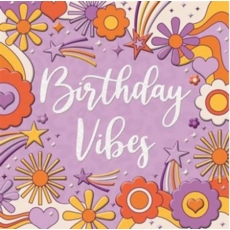 BIRTHDAY CARDS,6's Flowers, Stars & So Bright!