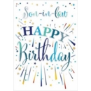 BIRTHDAY CARDS,Son in Law 6's Text & Stars/Shapes