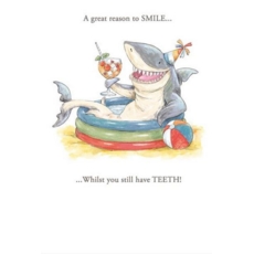 BLANK CARDS,6's Shark At The Beach