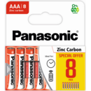 PANASONIC Zinc Batteries AAA 8's  Special Offer I/cd