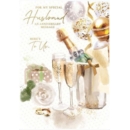 ANNIVERSARY CARDS,Husband 6's Champagne Flutes