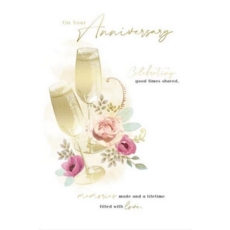 ANNIVERSARY CARDS,Your  6's Flower's & Bubbly