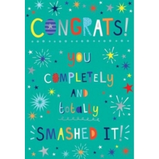 CONGRATULATIONS CARD, 6's Stars/Multicoloured