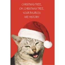 BLANK CARDS,Humour 6's Funimals Xmas Cat