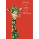 BLANK CARDS,Humour 6's Funimals Xmas Giraffe