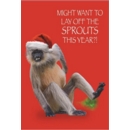 BLANK CARDS,Humour 6's Funimals Xmas Monkey
