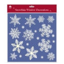 WINDOW STICKER,Snowflakes 20's H/pk