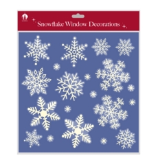 WINDOW STICKER,Snowflakes 20's H/pk
