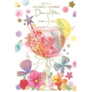 BIRTHDAY CARDS,Daughter 6's In Law, Cocktail & Flowers