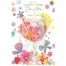 BIRTHDAY CARDS,Daughter 6's In Law, Cocktail & Flowers